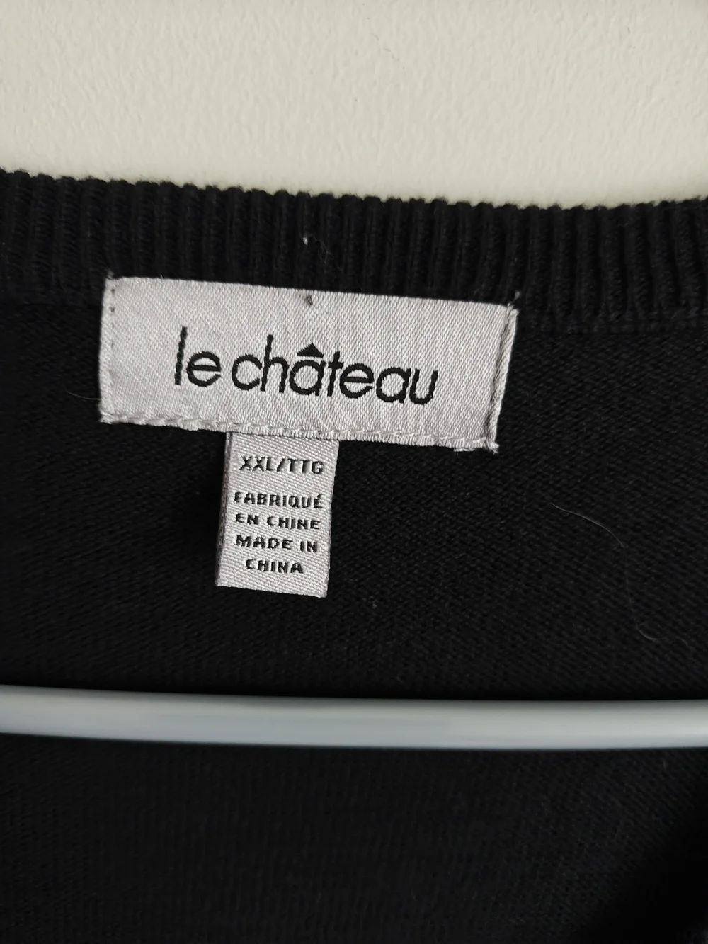le château Black Knit Top with White Label Like New 💙 - Picture 4 of 11